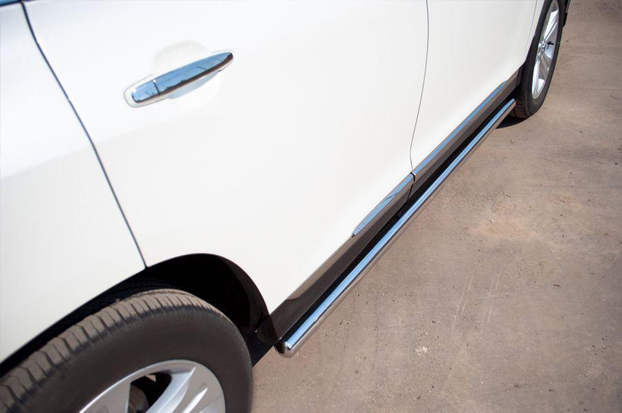 Пороги труба d57 вариант 3 для Toyota Highlander 2010, Slitkoff THT-0007373