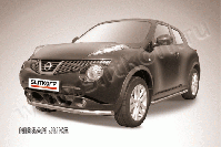 Защита переднего бампера d57 Nissan Juke (2010-2014) Black Edition, Slitkoff, арт. NJ2WD-004BE