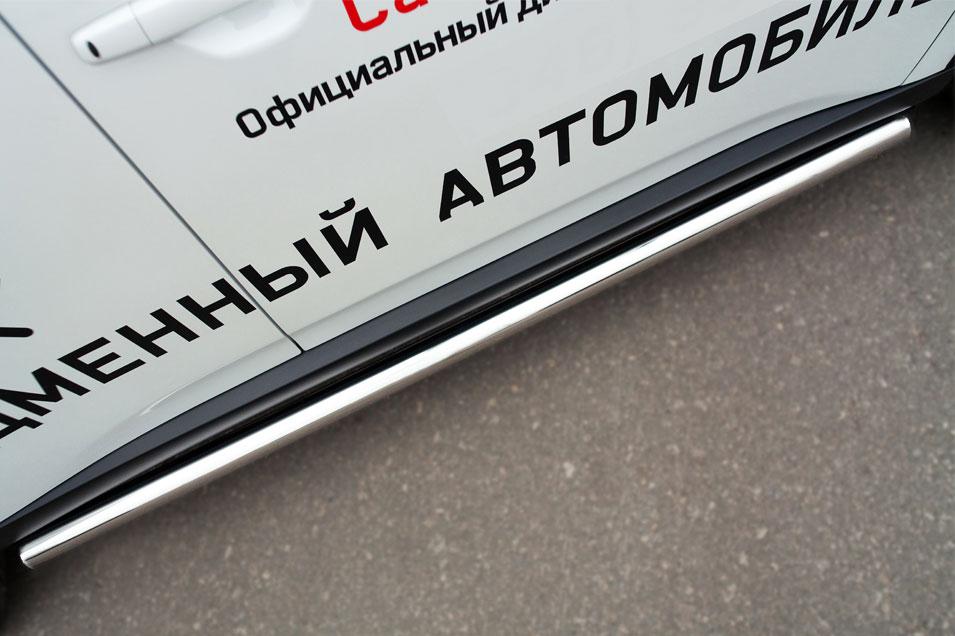 Пороги труба d57 вариант 3 для Mitsubishi Outlander 2014, Русталь MORT-001895, Slitkoff
