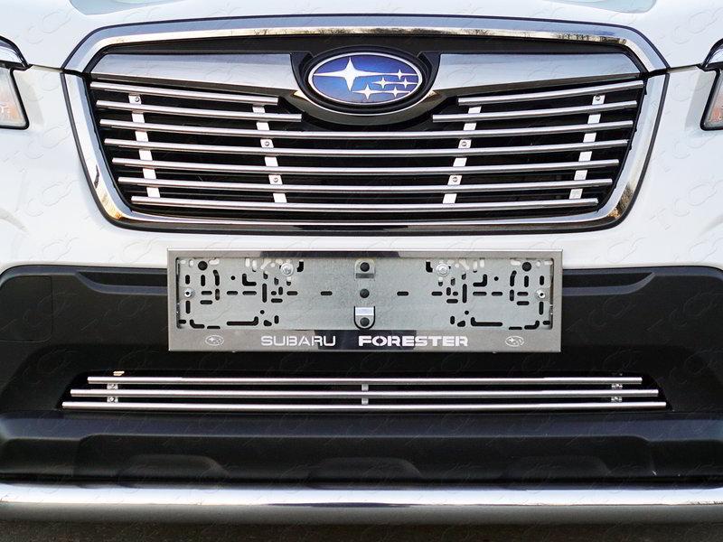 Решетка радиатора нижняя 12 мм для автомобиля Subaru Forester (S5) 2018-, TCC Тюнинг SUBFOR18-14
