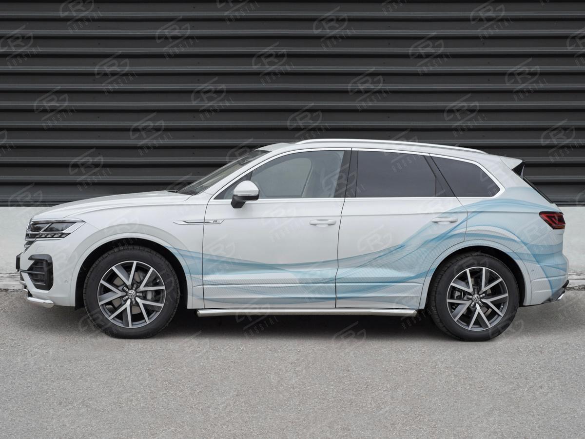 Пороги труба d57 (вариант 1) VWTT-0030641 для автомобиля VOLKSWAGEN TOUAREG 2018-, Slitkoff