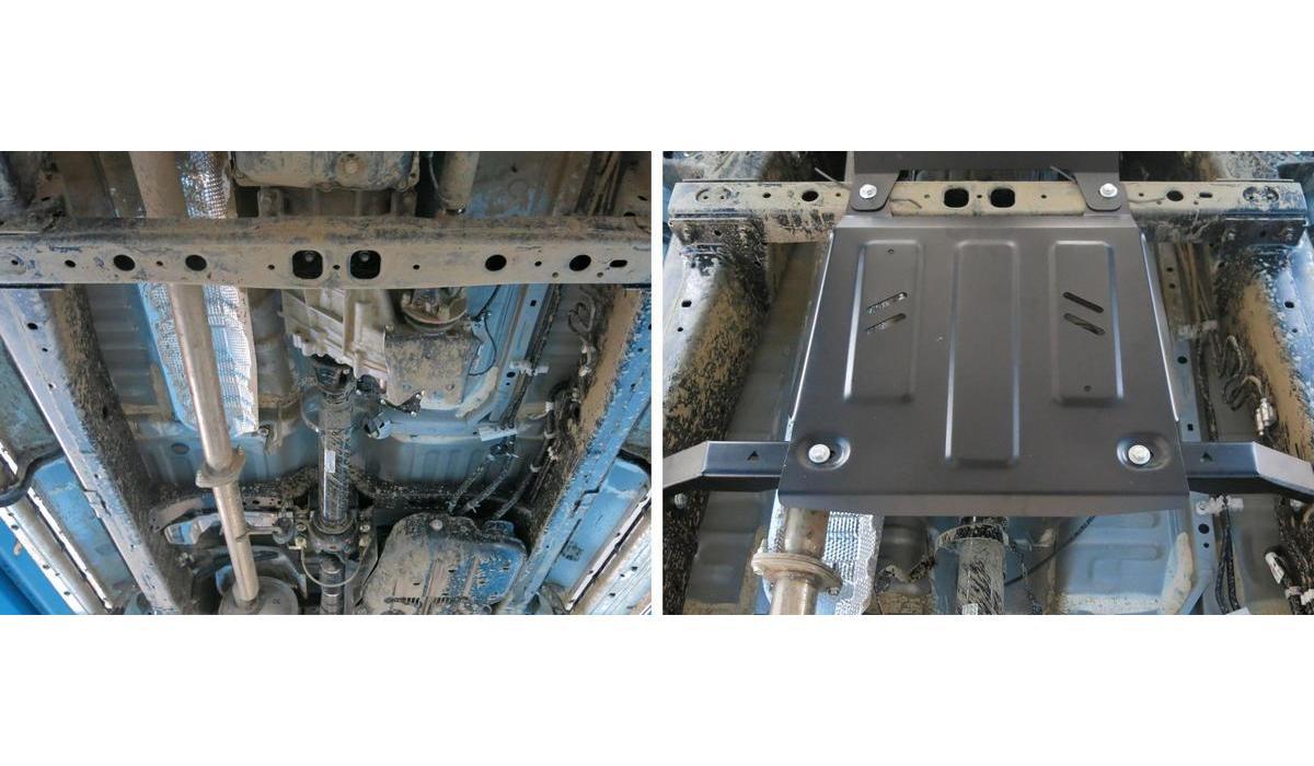 Защита РК Rival для Toyota Hilux VIII 4WD 2015-2018, сталь 1.8 мм, с крепежом, штампованная, 111.9504.1