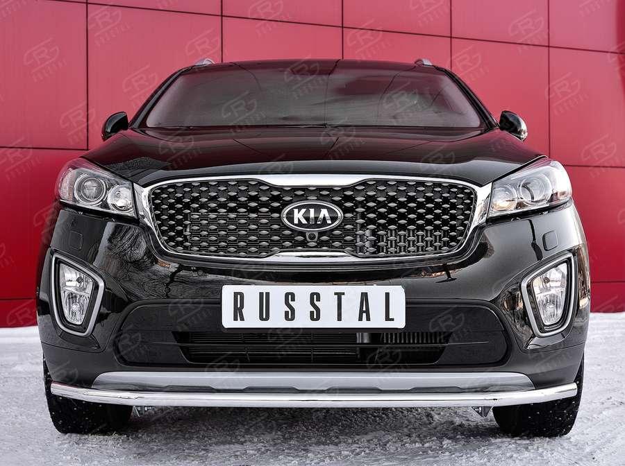 Защита переднего бампера d42 KIA Sorento Prime CRDI 2015, Slitkoff KSPZ-002208