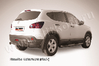 Уголки d57 черные Nissan Qashqai (2006-2010) , Slitkoff, арт. NIQ015B