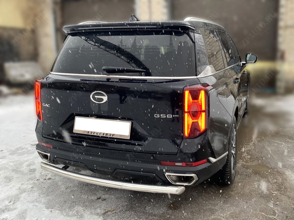 Защита заднего бампера радиусная одинарная d-60 для автомобиля GAC GS8 2021-наст.вр. арт. GGS8_3.3, Технотек