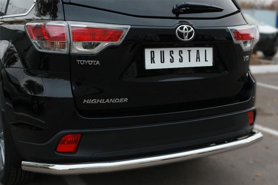 Защита заднего бампера d57 для Toyota Highlander 2013-2016, Slitkoff THRZ-001925