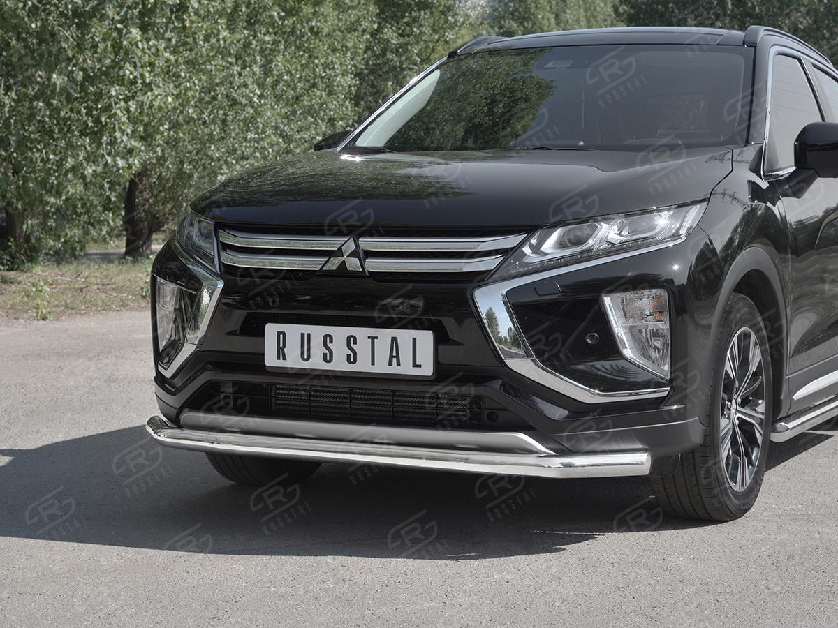 Защита переднего бампера d57 секции для автомобиля Mitsubishi ECLIPSE CROSS 2018, Slitkoff MEZ-003042