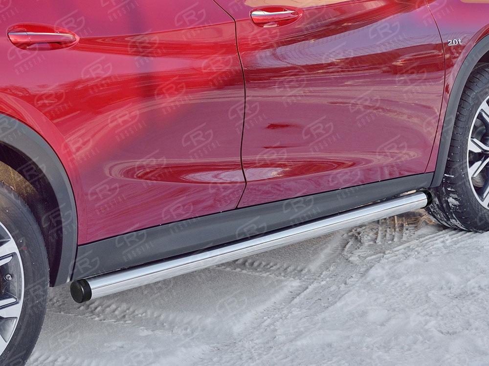 Пороги труба d57 вариант 2 Infiniti QX30 2016, Slitkoff IQX3T-0025002