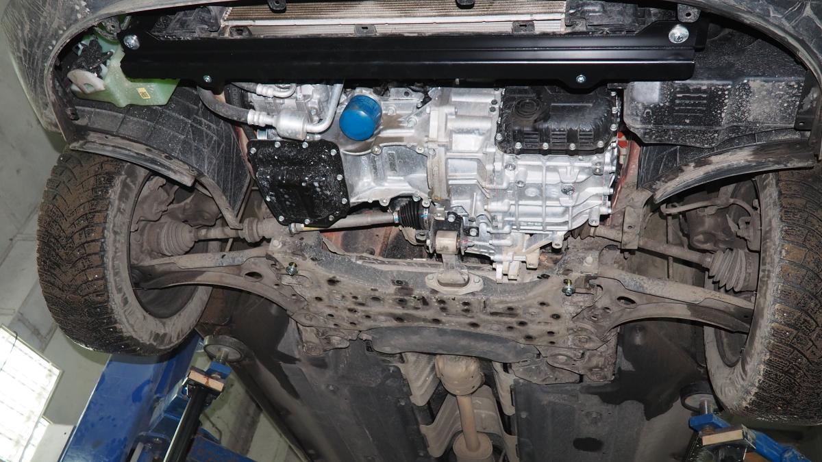 КОМПОЗИТНАЯ ЗАЩИТА КАРТЕРА ДВИГАТЕЛЯ И КПП KIA SOUL III (V-ВСЕ, 2019-) (6ММ), арт. 11.34K