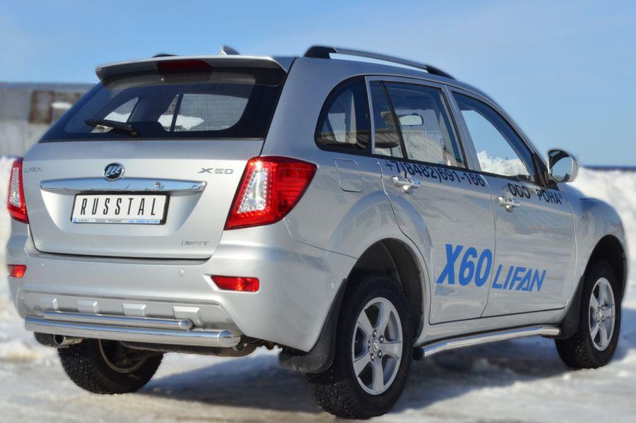 Защита заднего бампера d76/42 для Lifan X60, Slitkoff LFZ-001245