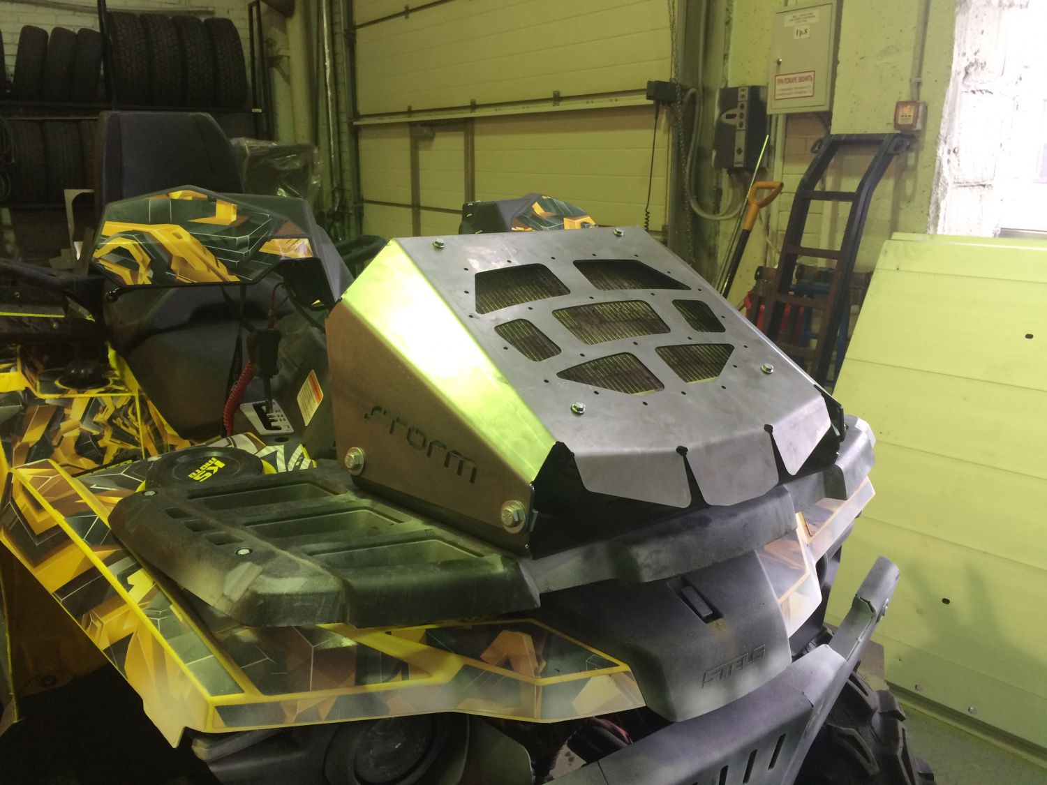 Вынос радиатора (черный) для STELS Guepard  2014 -, STORM, арт. MP 0219 V2