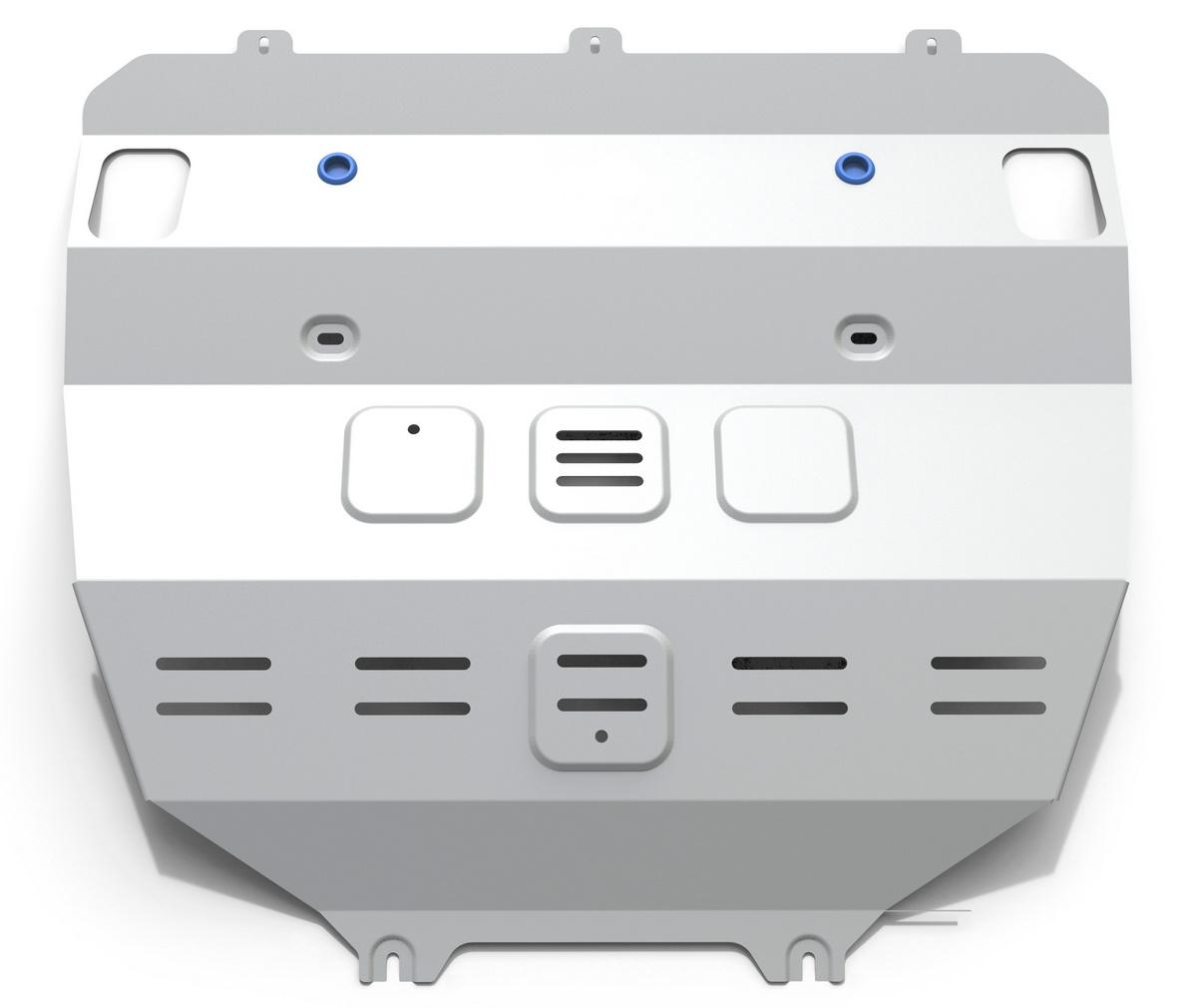 Защита картера и КПП Rival (увеличенная) для Geely Atlas 2018-н.в., штампованная, алюминий 2 мм, с крепежом, 333.1921.1