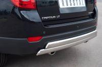 Защита заднего бампера d75x42 овал для Chevrolet Captiva 2012, Руссталь CHCZ-000837