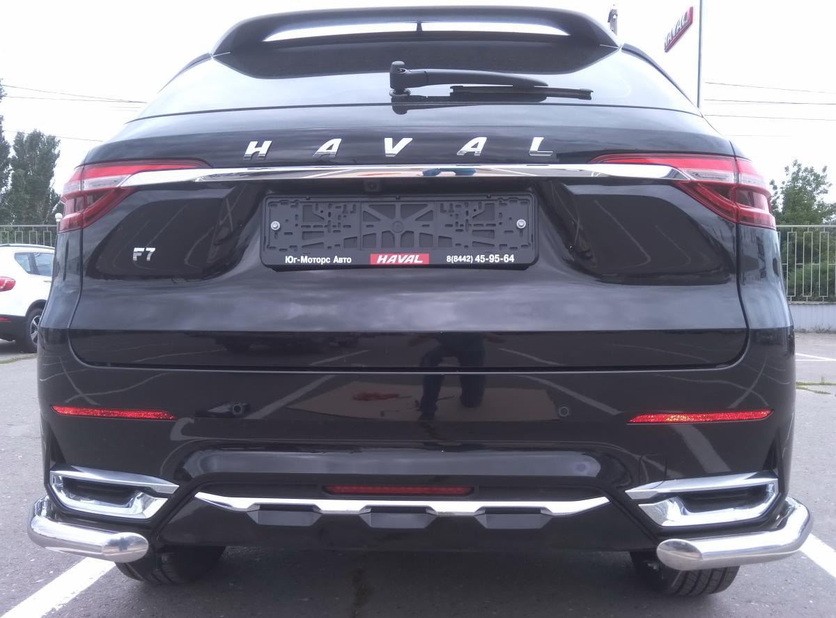 Защита заднего бампера  угловая для автомобиля Haval F 7 2019. GWF7.19.17, Россия