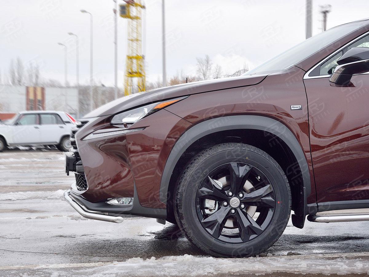 Защита переднего бампера d42 волна Lexus NX 2014, Slitkoff LNXZ-002574