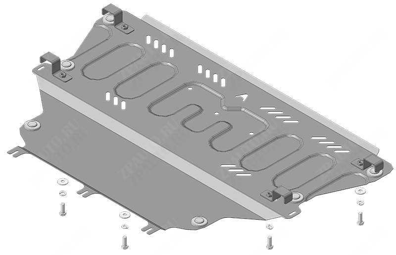 Защита АвтоСтандарт (Двигатель, Коробка переключения передач), 1, сталь для Ford Kuga  2013-2019 арт.50706