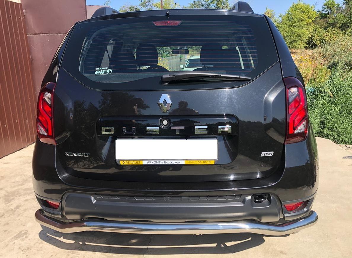 Защита заднего бампера волна для автомобиля Renault Duster арт. RD.17.11-1