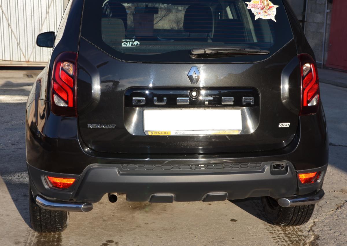 Защита заднего бампера угловая для автомобиля RENAULT Duster 2017 арт. RD.17.18