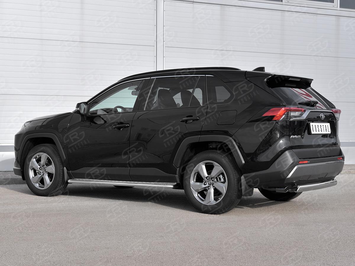 TOYOTA RAV4 2019-  Защита заднего бампера d75х42 дуга TR4Z-003368, Slitkoff