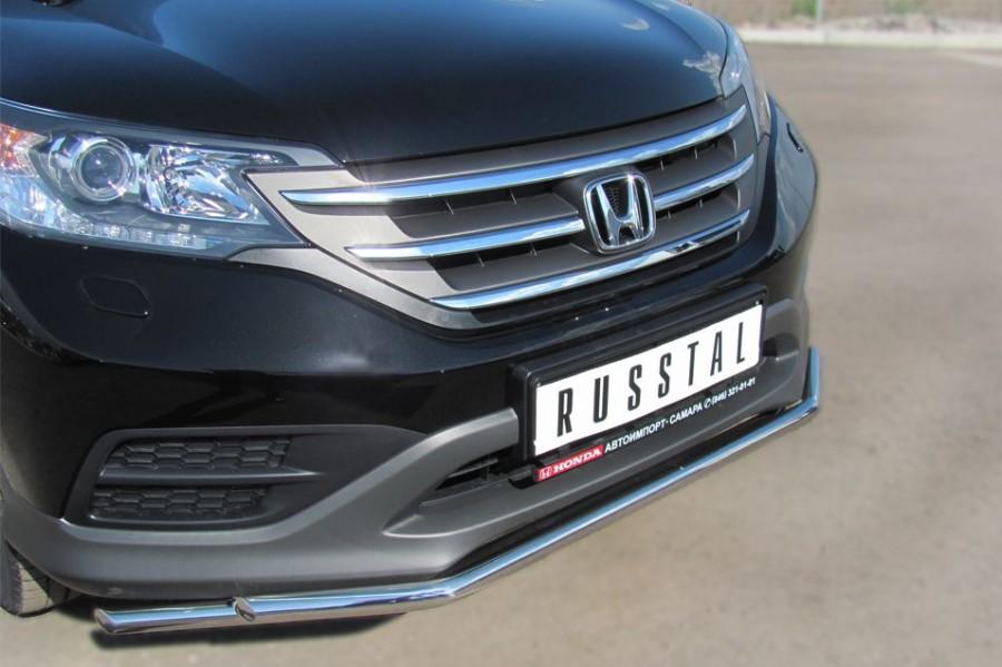 Защита переднего бампера d42/42 для Honda CR-V 2013, Slitkoff HVZ-001335