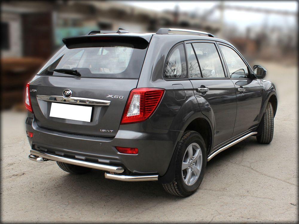 Обводы порогов d-53 для Lifan X60, Технотек LIFX60_2.1