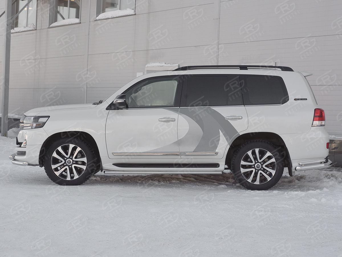 Защита порогов d42 на Toyota Land Cruiser 200 2017 Excalibur, Slitkoff TLCT-002906