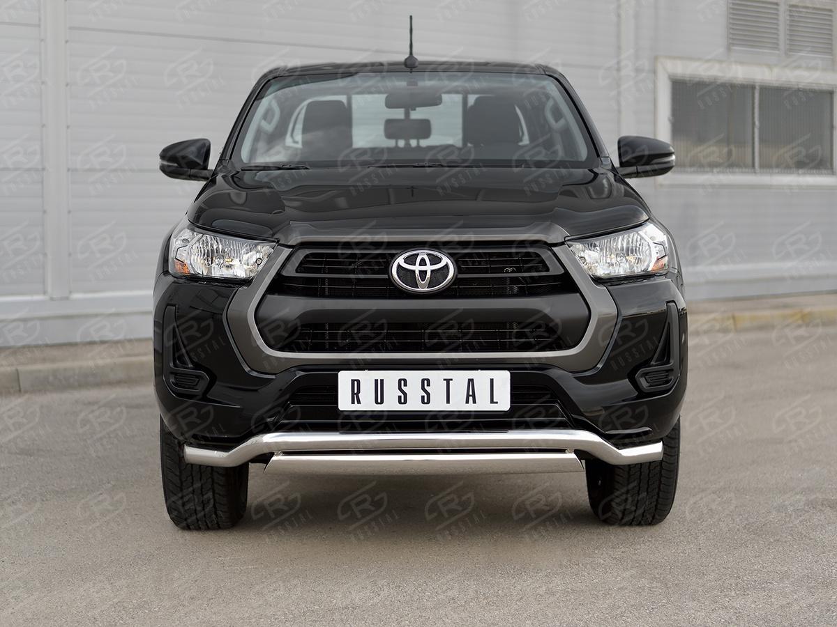 TOYOTA HILUX 2020- Защита переднего бампера d57 волна-d75х42 дуга THZ-003493