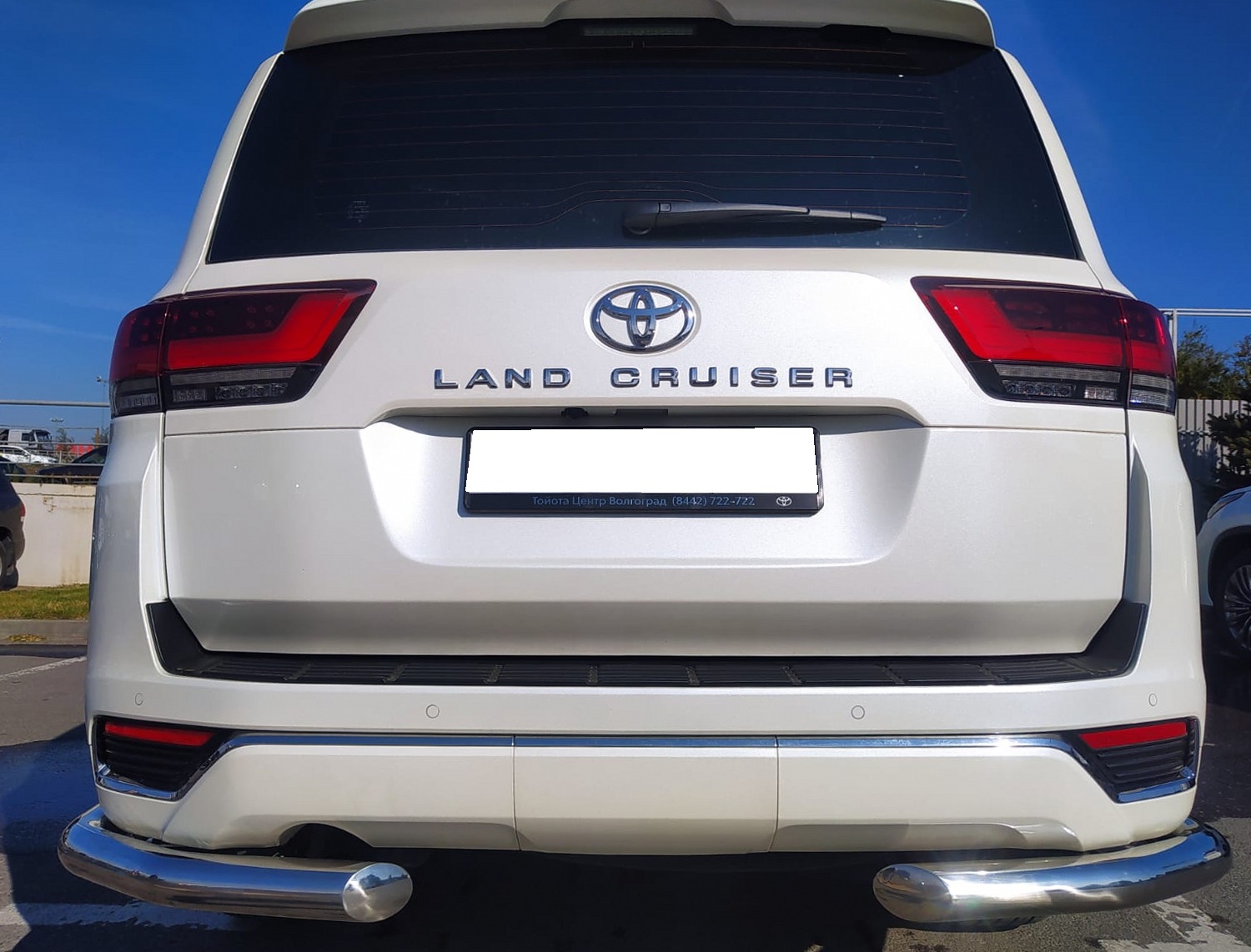 Защита заднего бампера угловая для автомобиля TOYOTA Land Cruiser 300 2021 арт. TLC300.21.18