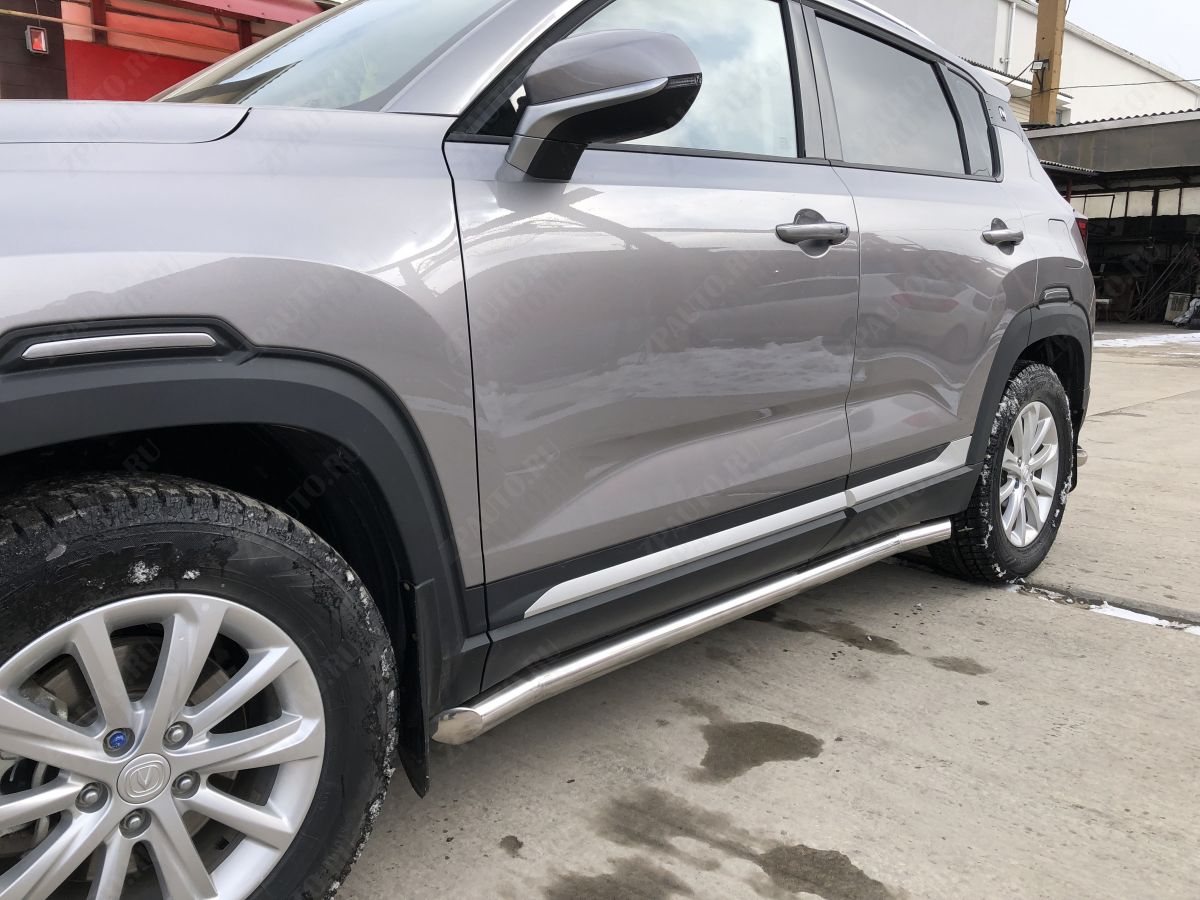 Защита штатного порога труба для автомобиля CHANGAN CS35 Plus 2023 арт. CGCS35P.23.32
