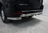 Защита задняя (овальная) 75х42 мм для автомобиля Haval H9 2017- TCC Тюнинг арт. HAVH917-21