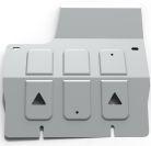 Защита КПП Rival для Land Rover Defender 90/110 рестайлинг 2007-2016, штампованная, алюминий 3 мм, с крепежом, 333.3111.1