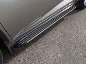 Пороги алюминиевые "Slim Line Silver" 1720 мм для автомобиля Lexus NX 2017- (кроме F-Sport), TCC Тюнинг LEXNX17-18S
