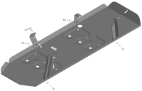Защита стальная Мотодор (Топливный бак), 2 мм,  Foton Tunland V9  2024- арт. 77511