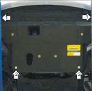 Защита двигателя, кпп стальная Motodor для Kia Magentis 2005-2010 (2 мм, сталь), 01018