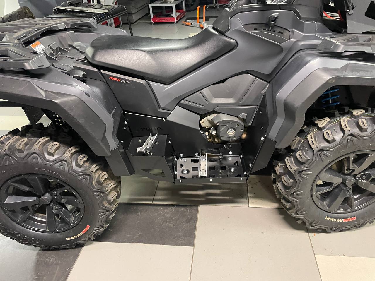 Пороги усиленные для квадроцикла для CAN-AM Outlander Max G2 2019-2023, алюминий 4 мм, STORM, арт. MP 0865