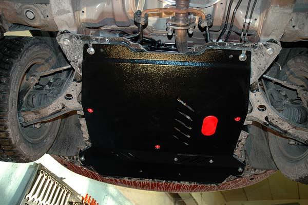 Защита картера и КПП для SUZUKI SX 4  2006 - 2013, V-1,5; 1,6 - кроме 1,9D / except 1,9D, Sheriff, сталь 2,0 мм, арт. 23.0931