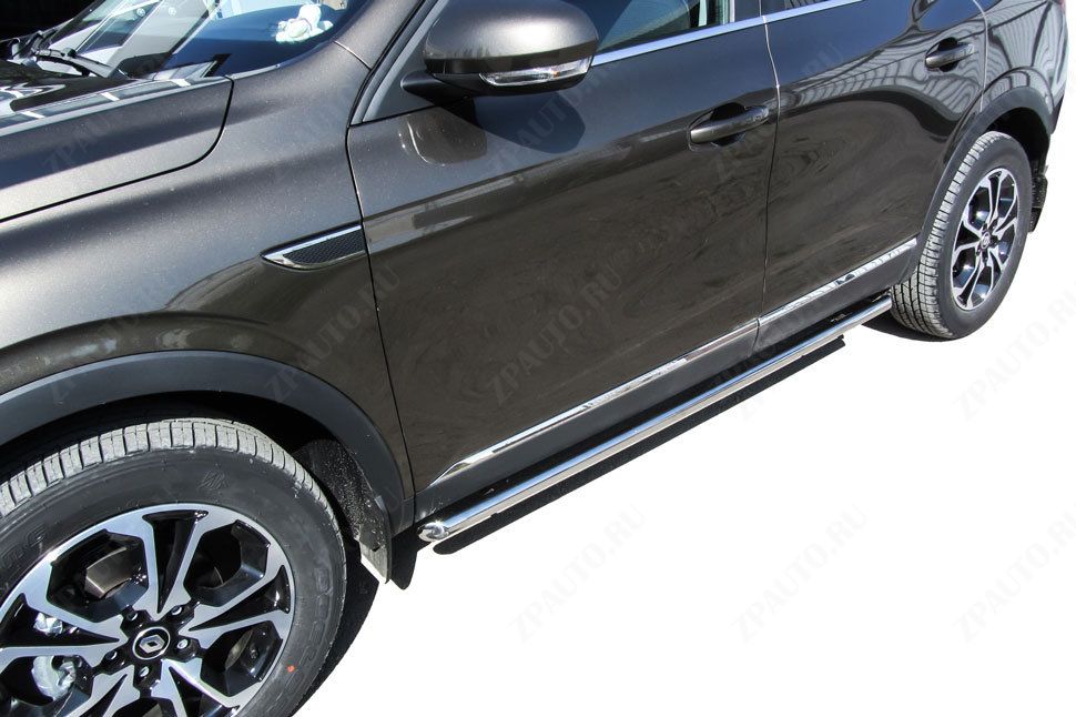 Защита порогов d42 труба Renault Arkana (2019-2023) , Slitkoff, арт. RAR4WD004