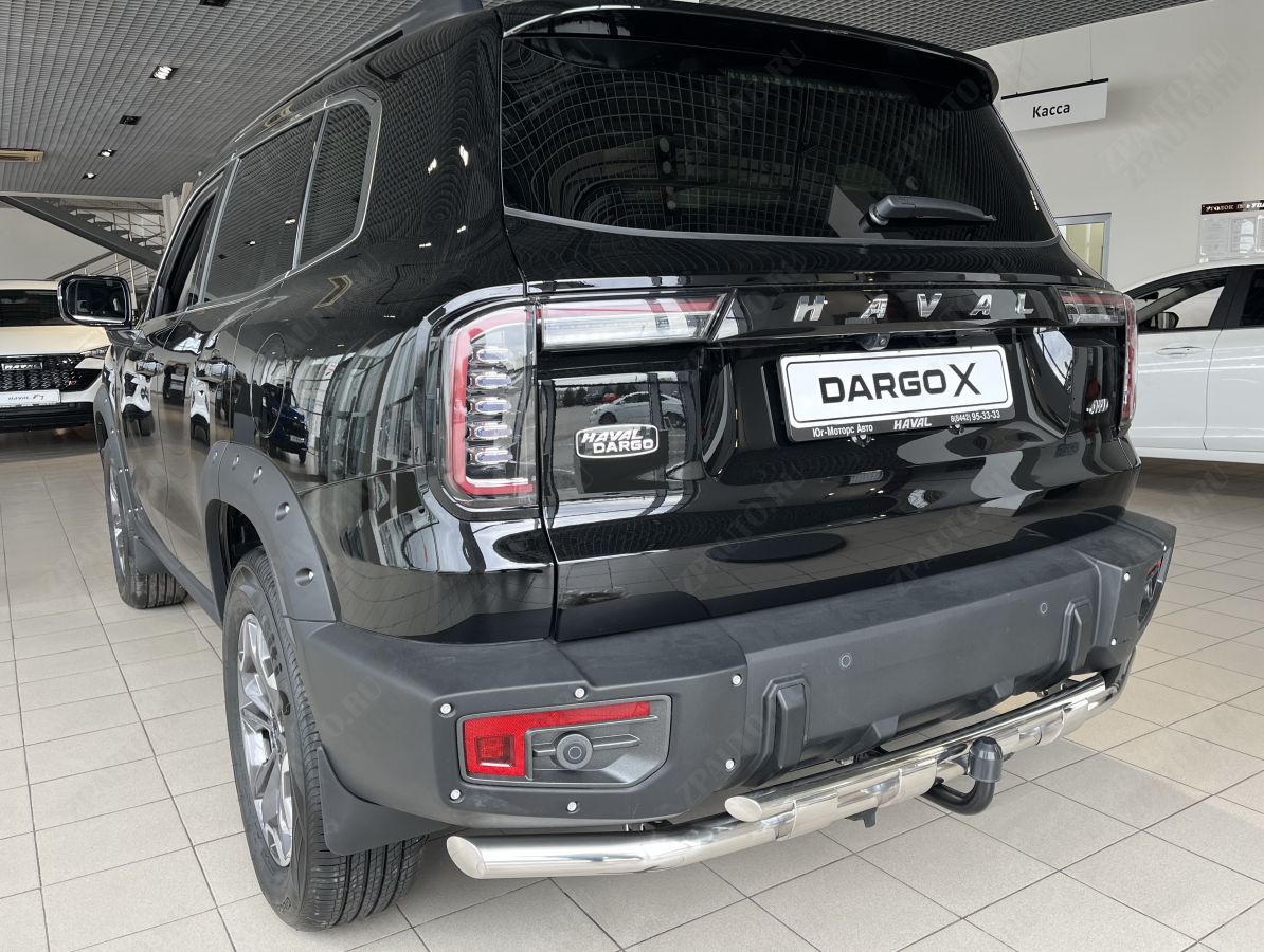 Защита заднего бампера двойная с перемычками для автомобиля HAVAL Dargo X 2023 арт. HVDX.23.25