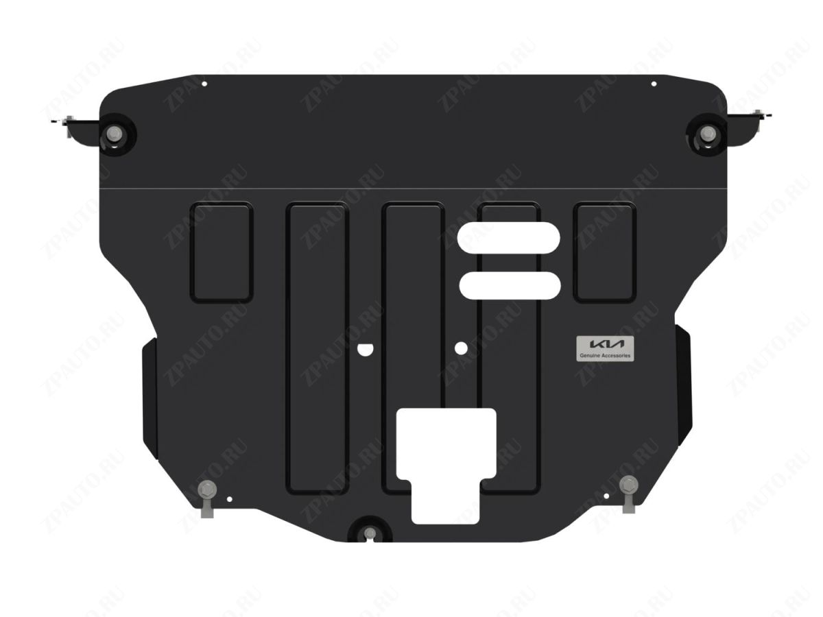 Защита картера и КПП для KIA Soul   2019 -, V-1.6  МТ FWD; 1,6 T-GT DCT FWD; 2,0 АТ FWD, Sheriff, сталь 2,5 мм, арт. 11.4206 CP