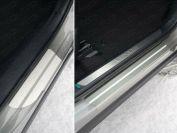 Накладки на пороги (лист шлифованный) 1мм для автомобиля Lexus NX 300h 2014-2017 (кроме F-Sport)