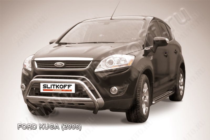 Кенгурятник d57 низкий с перемычкой Ford Kuga (2008-2013) , Slitkoff, арт. FKG003
