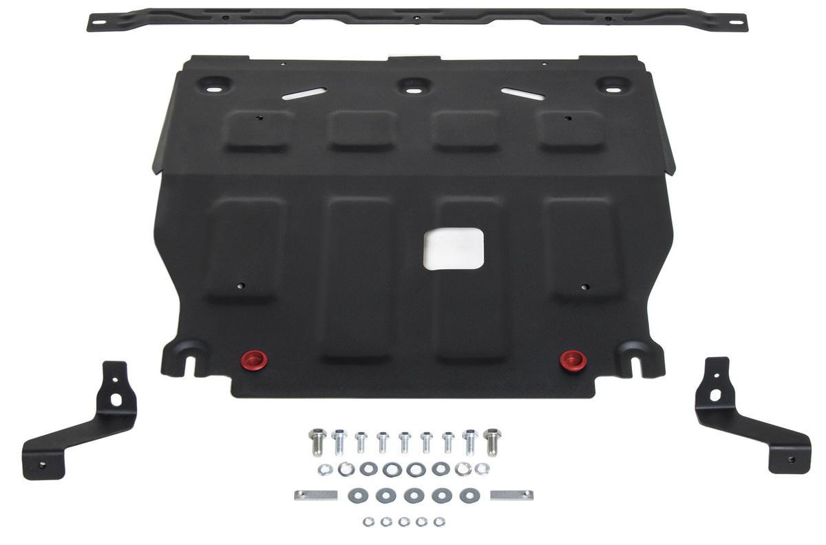 Защита картера и КПП АвтоБроня для Hyundai Elantra CN7 (V - 1.6; 2.0) 2021-н.в., штампованная, сталь 1.8 мм, с крепежом, 111.02386.1