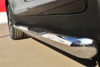 Пороги труба d76 с накладками для KIA Sportage 2010-2015, Slitkoff вариант 1 KSGT-001673