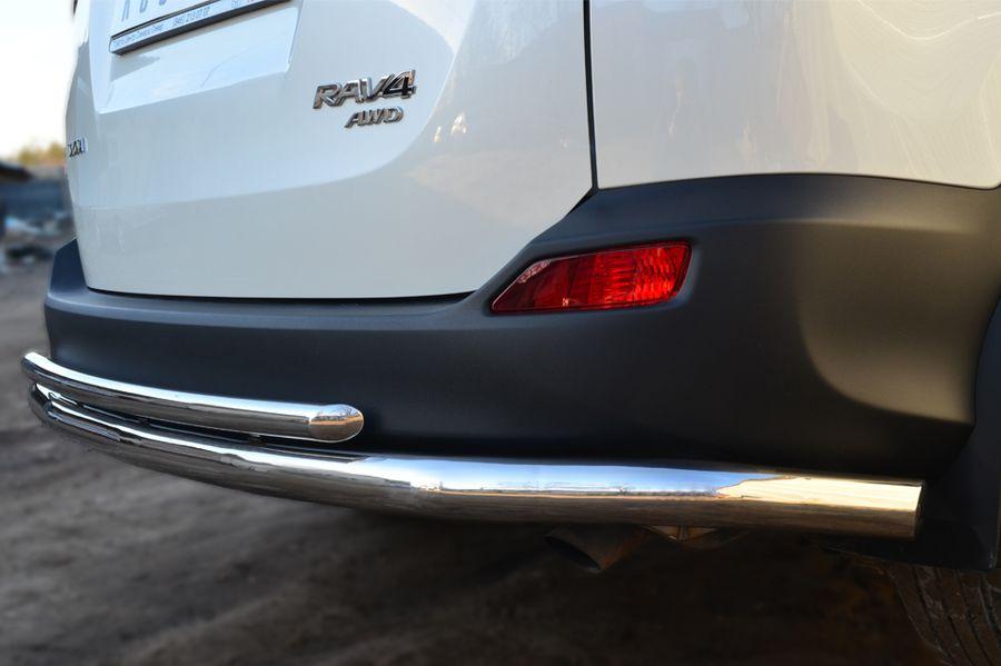 Защита заднего бампера d57/d42 для Toyota RAV4 2012, Slitkoff TR4Z-001287