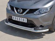 Защита переднего бампера d63/42 Nissan Qashqai 2015 SPB, Руссталь NQAZ-002308