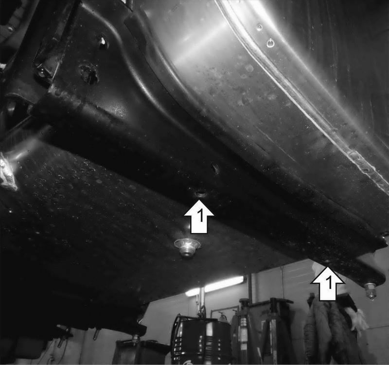 Защиты Грузовые Motodor (Топливный бак), 4 мм, Сталь для КамАЗ 5490 2014- арт. 27713