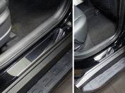 Накладки на пороги (лист зеркальный) 4шт для автомобиля Hyundai Tucson 2018-