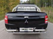 Защита кузова и заднего стекла 75х42 мм со светодиодной фарой (только для кузова) для автомобиля Mitsubishi L200 2015-, TCC Тюнинг MITL20015-50