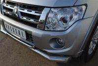 Защита переднего бампера d76/42 (секции дуга) для Mitsubishi Pajero 4 2012, Slitkoff MP4Z-001037