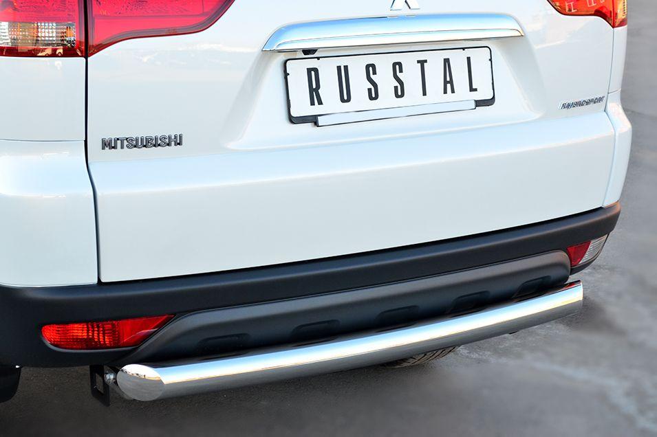 Защита заднего бампера d76 для Mitsubishi Pajero Sport 2013, Slitkoff MPSZ-001585